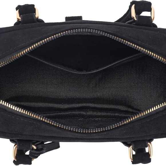 Luxury Faux Suede Shoulder Bag with Zipper Pockets - Perfect for Daily Use - Picture 8 of 9